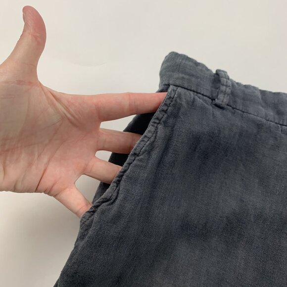 Zara Washed Charcoal Linen Wide Leg Pant S - Picture 3 of 6